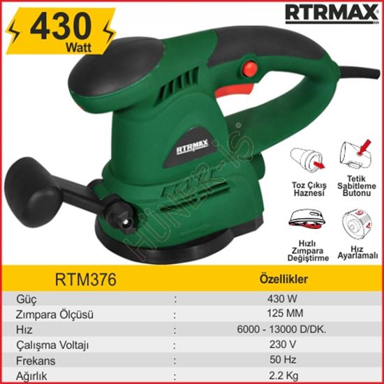 RTRMAX RTM376 EKSANTRİK ZIMPARA MAKİNASI resimleri