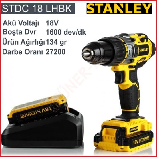 STANLEY 18V ÇİFT BATARYALI MATKAP (STDC 18 LHBK) resimleri