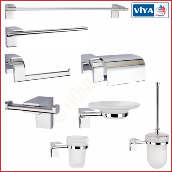 GALA SERİSİ BANYO AKSESUARLARI SİYAH VE KROM RENK resimleri