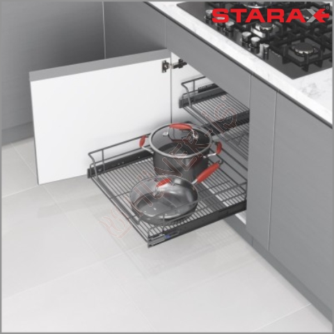 STARAX BAĞIMSIZ ÇEKMECE SEPETİ (TELESKOPİK RAYLI FRENLİ) resmi