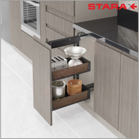 STARAX TANDEM RAYLI ÜNİTE ŞİŞELİK (UNIQUE.WOOD) resmi