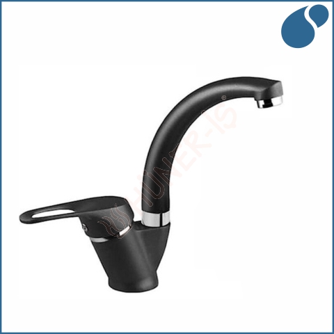 SLF BERGAMA KUĞU LAVABO BATARYASI SİYAH (BER.106) resmi