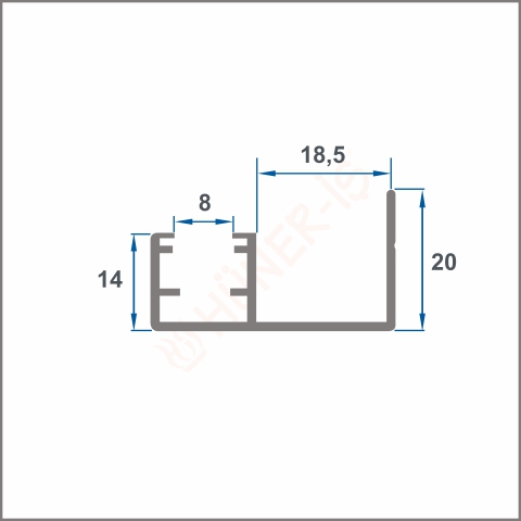 SM 6014 LEDLİ KULP M.ELOKSAL 3mt resmi