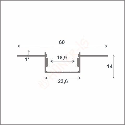SM 6021 GENİŞ ALÇIPAN LED PROFİLİ BEYAZ 3mt resmi
